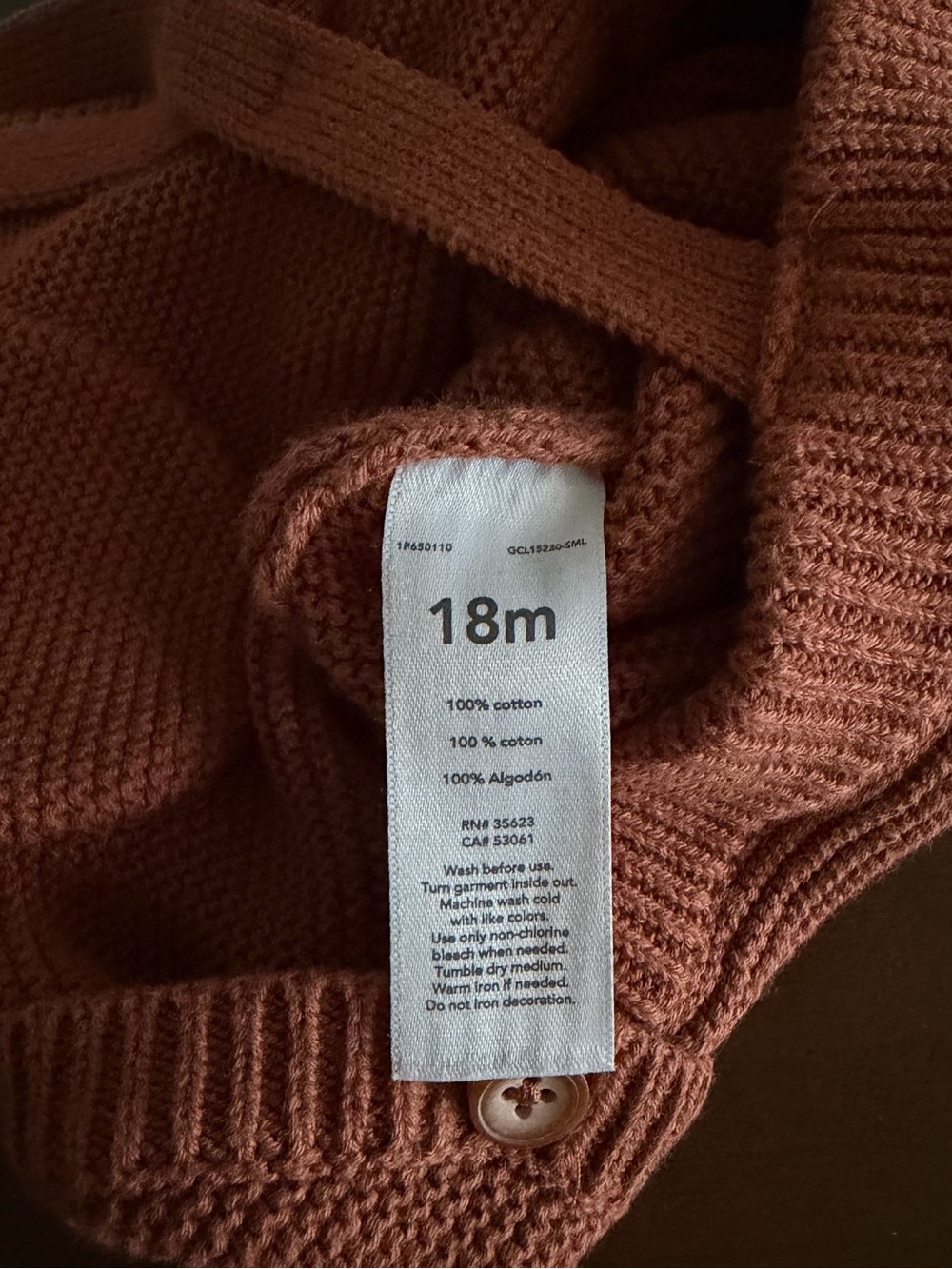 Rust Knit Overall Romper - Picture 9 of 10